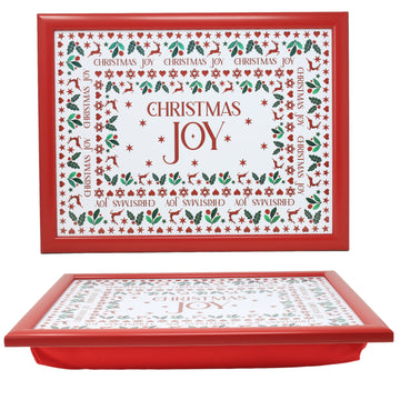 Christmas Joy Design Cushioned Lap Tray