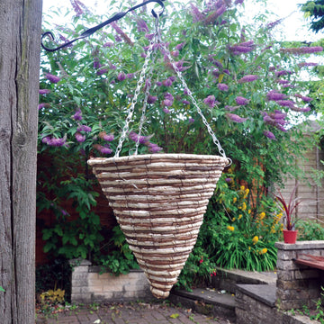 30cm Rope Cone Hanging Basket