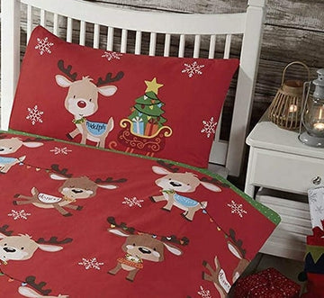 Luxury Rudolph & Friends Junior Cot Bed Duvet Cover Set