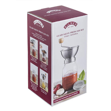 Kilner 1L Glass Manual Sauce Mill Jar Set