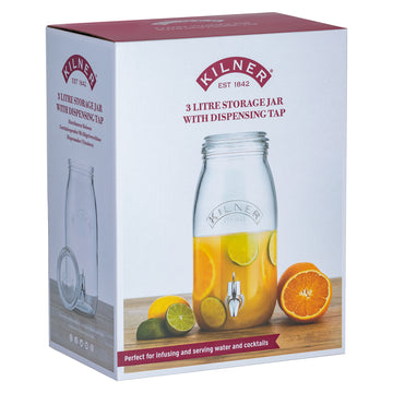 Kilner 3 Litre Drinks Dispenser w/ Gift Box