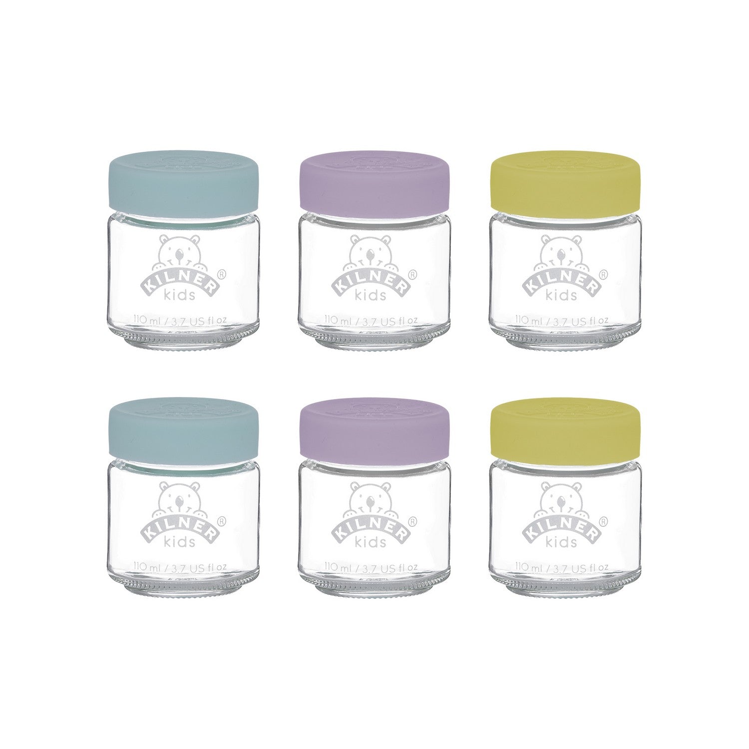 6Pcs Kilner 110ml Kids Glass Storage Jars
