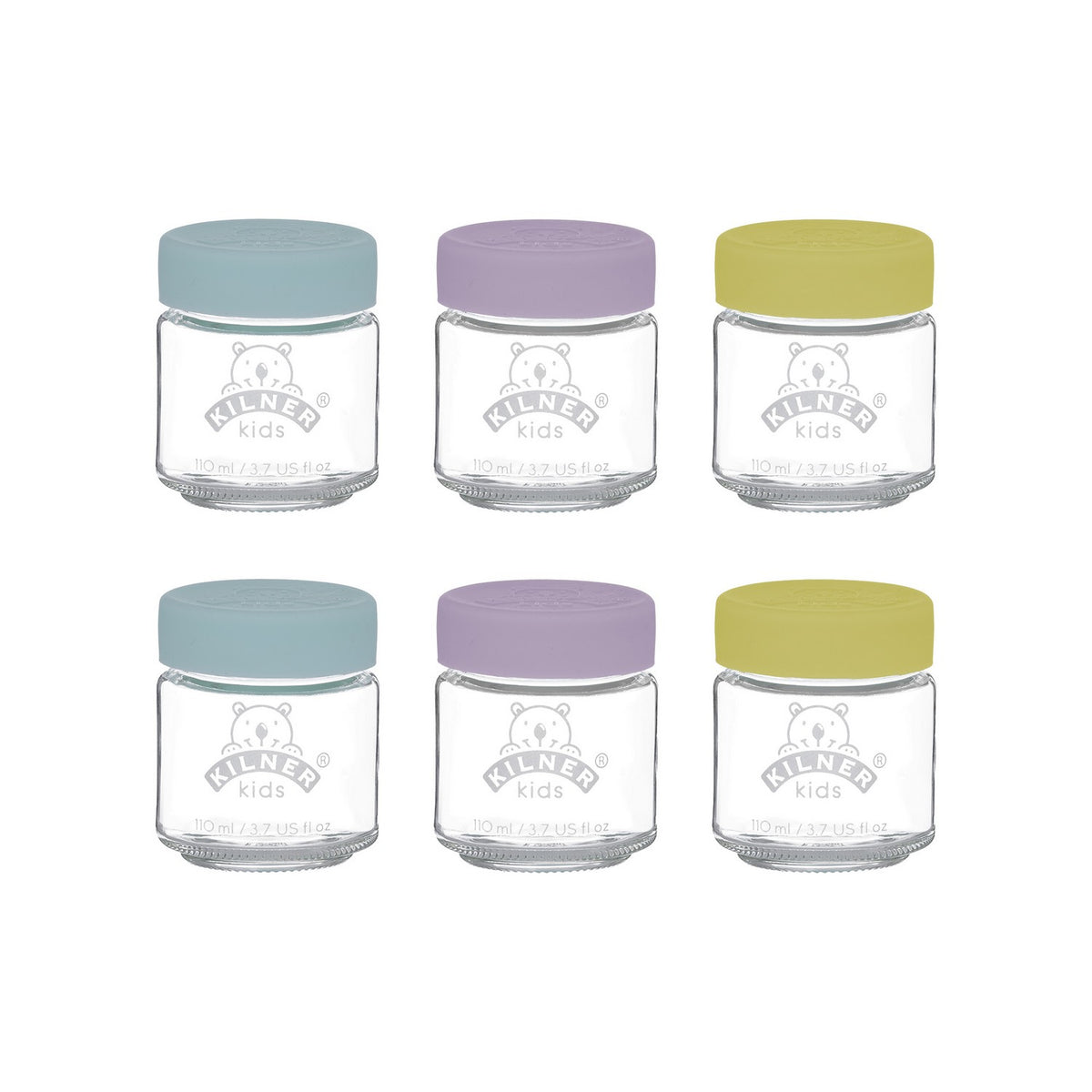 6Pcs Kilner 110ml Kids Glass Storage Jars