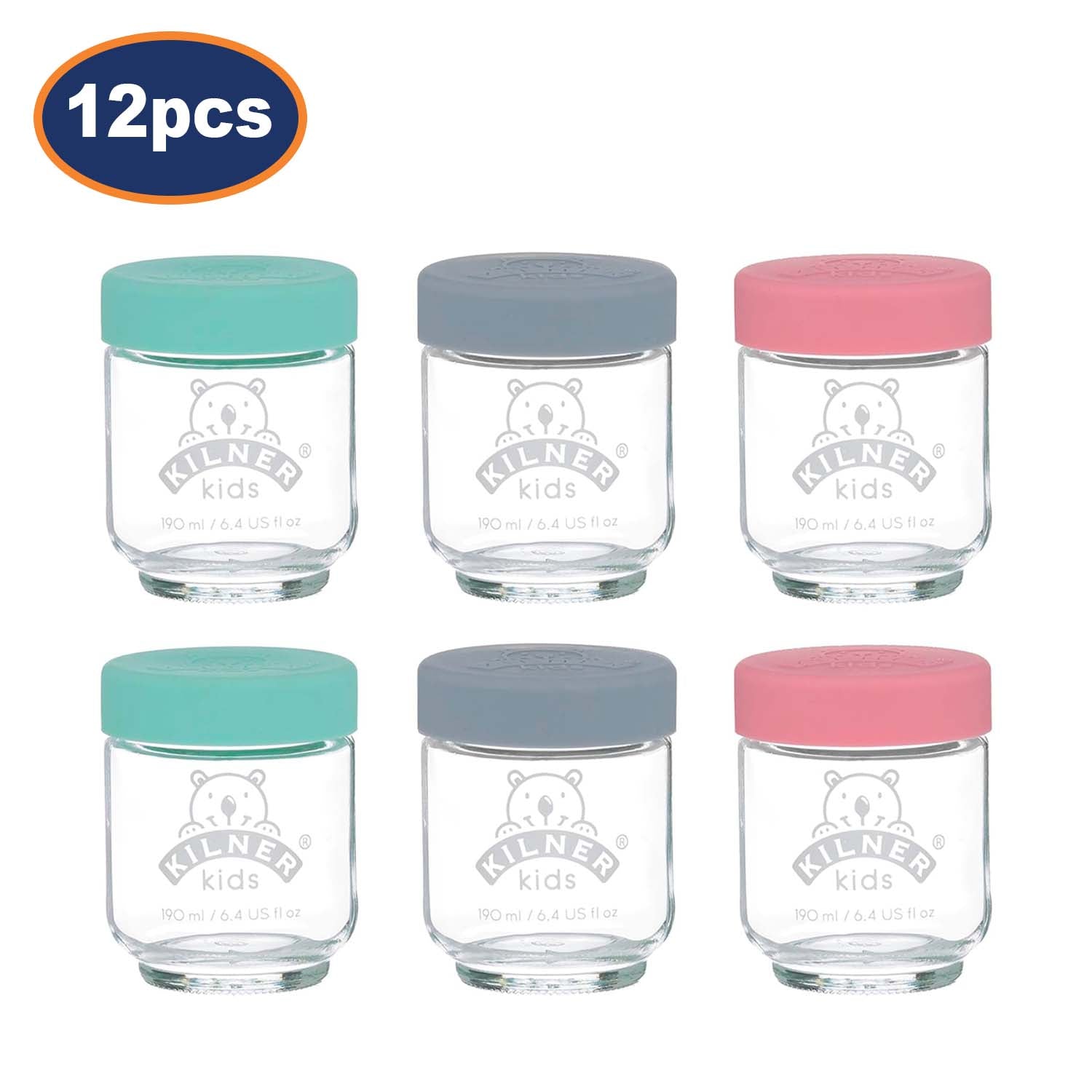 Set of 12 Glass 190ml Kilner Kids Jar