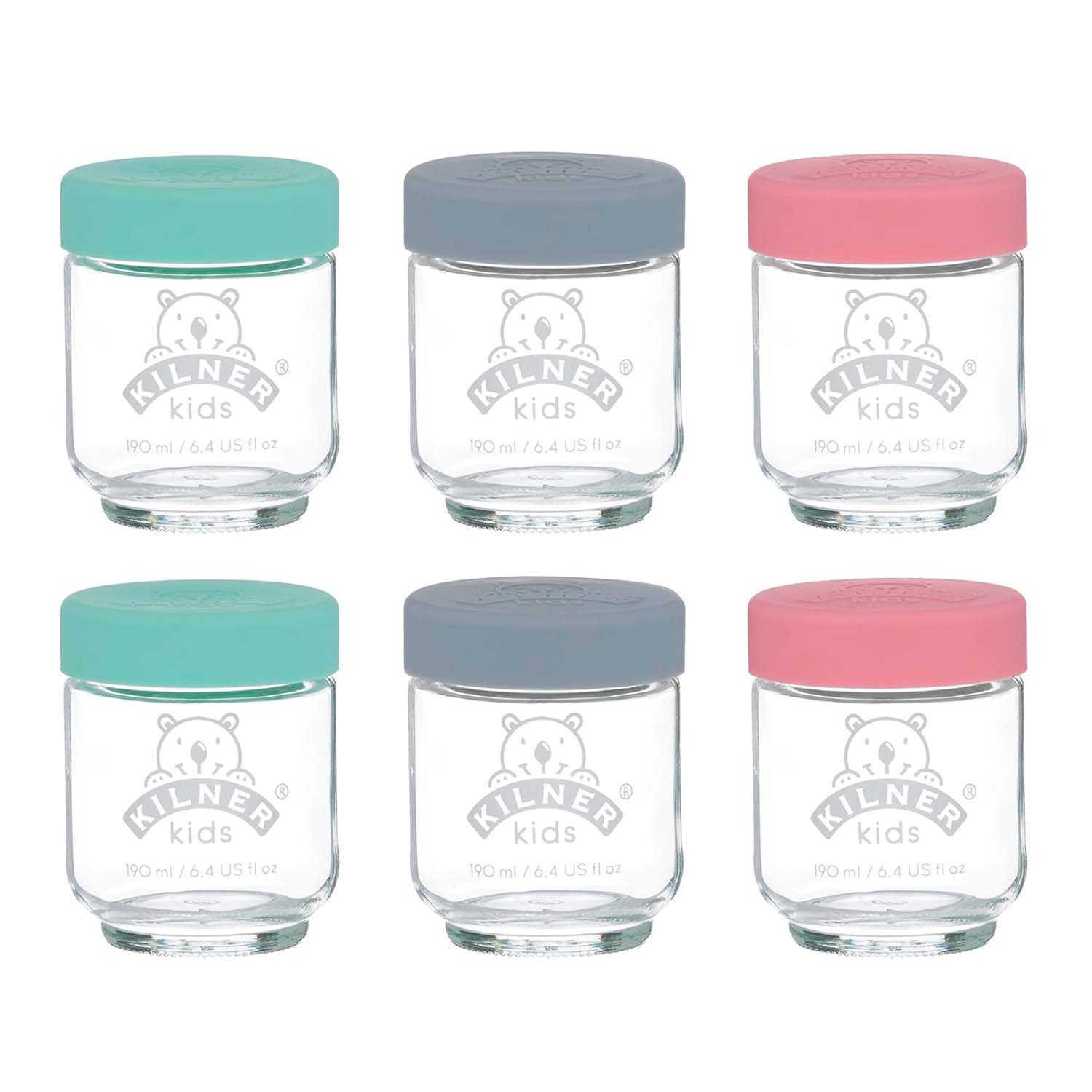 Set of 6 Glass 190ml Kilner Kids Jar