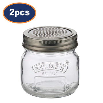 2Pcs Kilner Glass 250ml Storage Jar & Fine Grater