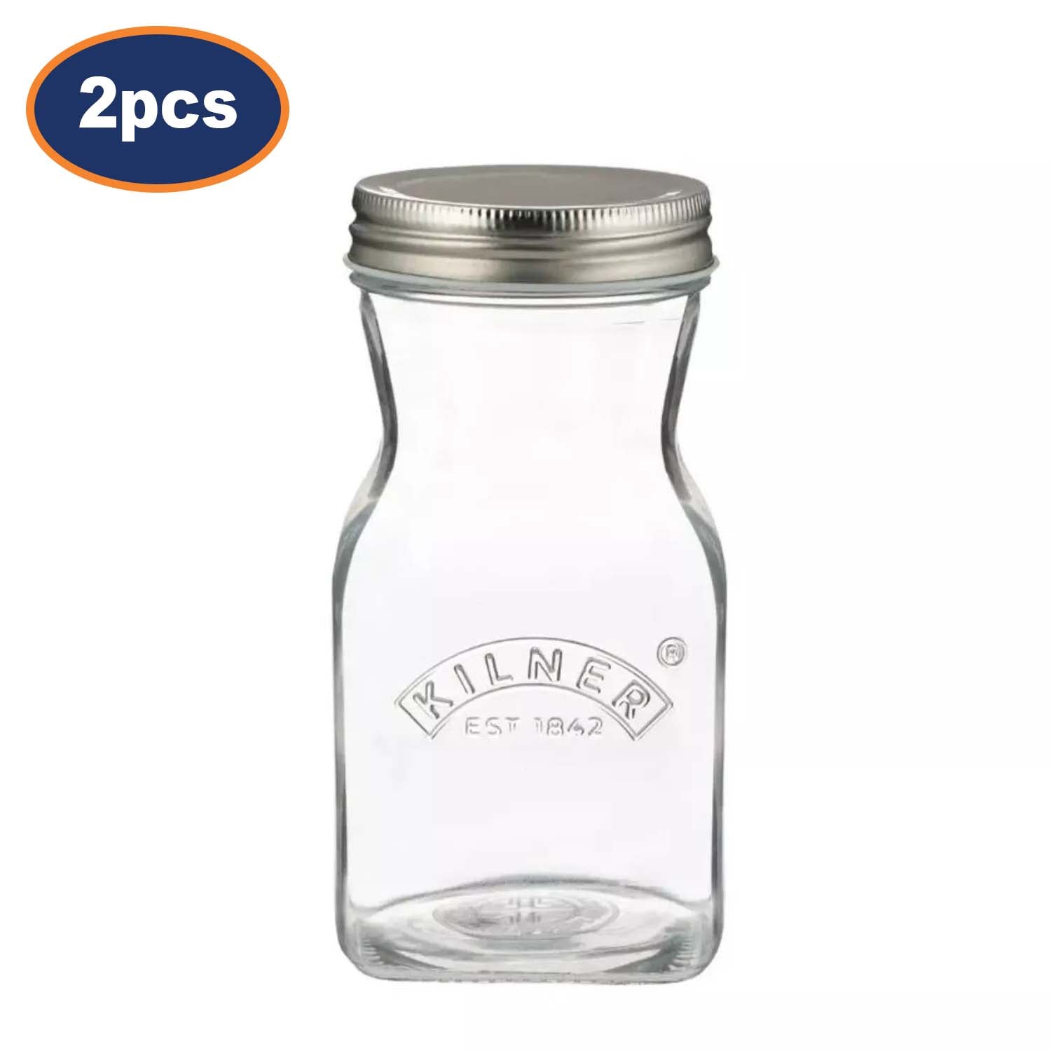 2Pcs Kilner 500ml Glass Juice & Sauce Airtight Bottle