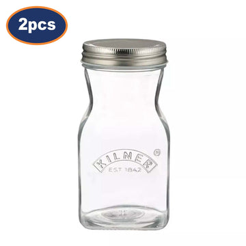 2Pcs Kilner 500ml Glass Juice & Sauce Airtight Bottle