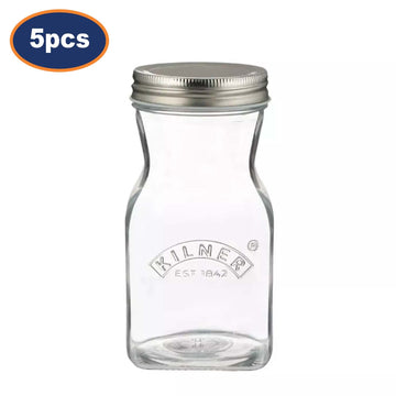 5Pcs Kilner 500ml Glass Juice & Sauce Airtight Bottle