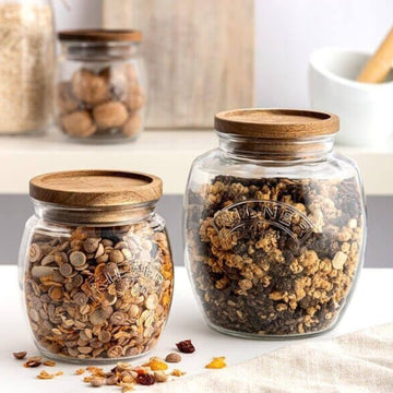 2L Glass Storage Jar With Airtight Wooden Lid