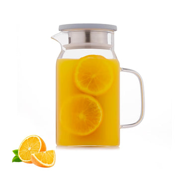 1.2 Litre Clear Stainless Steel Lid Kilner Glass Jug