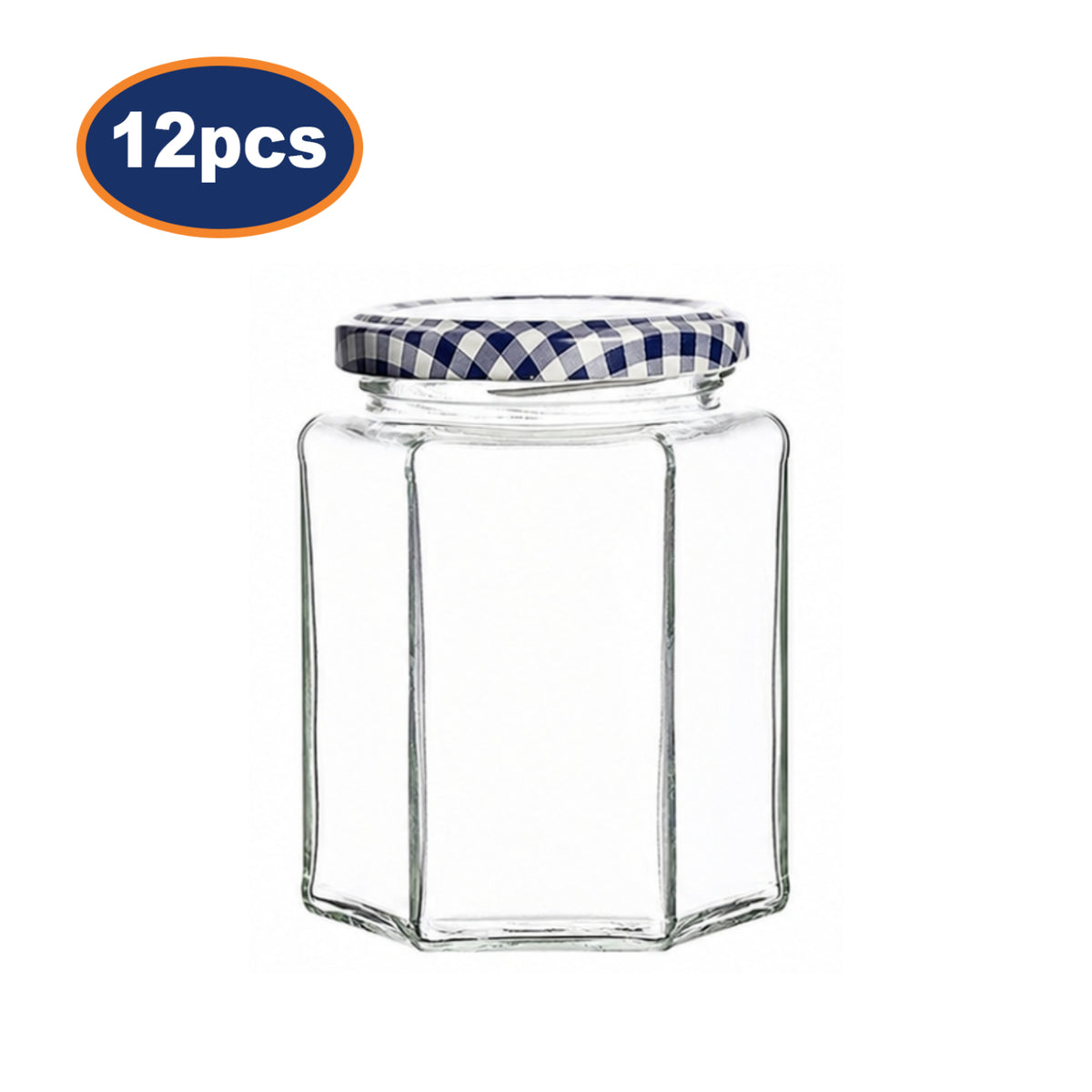 12pcs Hexagon 280ml Kilner Glass Storage Jar