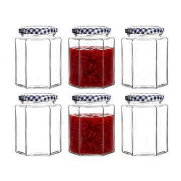 6pcs Round 500ml Kilner Glass Storage Jar