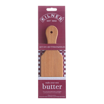 2Pcs Kilner Wooden Butter Paddles