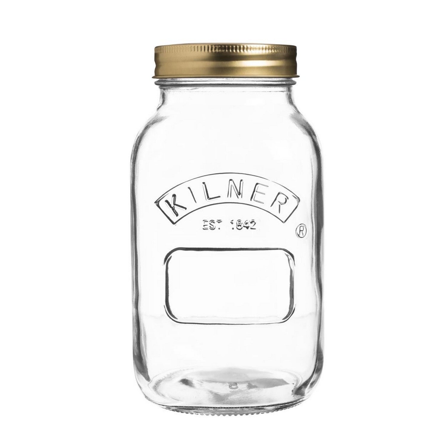 Kilner 1L Metal Screw Top Lid Glass Storage Jar