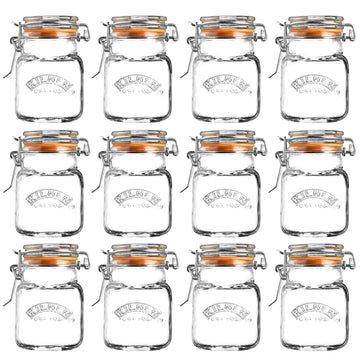 12Pcs Kilner 70ml Clip Top Glass Storage Jars