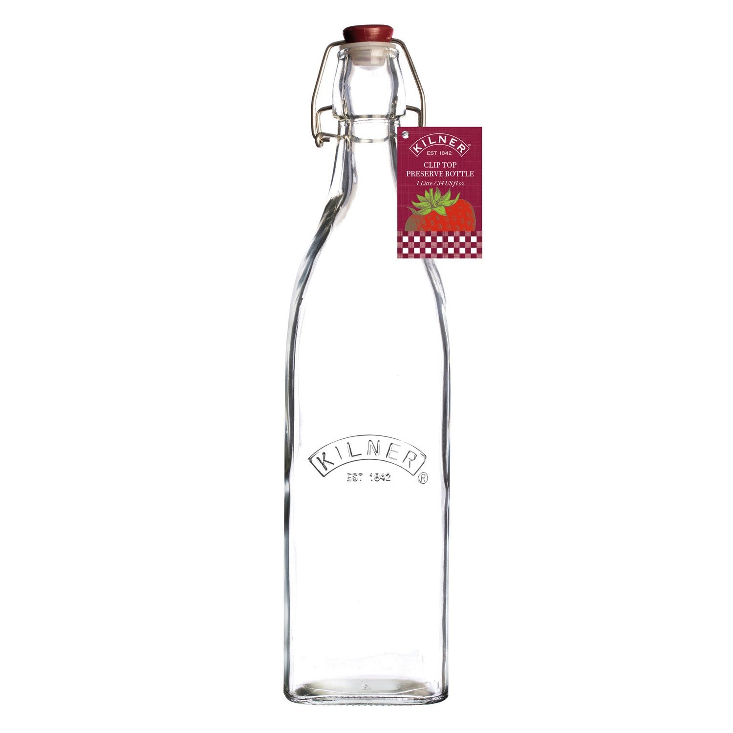 Kilner 1L Clip Top Glass Condiments Bottle