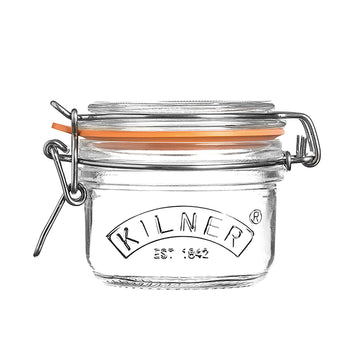 Kilner 125ml Mini Vintage Round Clip Top Glass Storage Jar