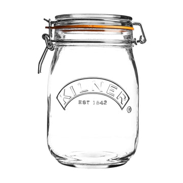 Kilner 1L Vintage Round Clip Top Glass Storage Jar
