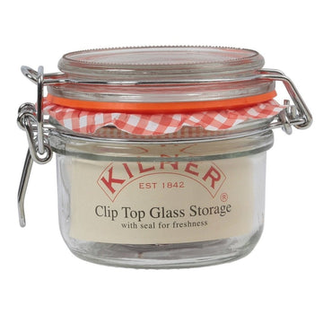 6Pcs Kilner 125ml Mini Vintage Round Clip Top Glass Storage Jar