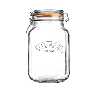 Kilner 2L Square Clip Top Glass Storage Jar