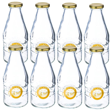 8Pcs Kilner 568ml Twist Top Glass Beverage Bottles