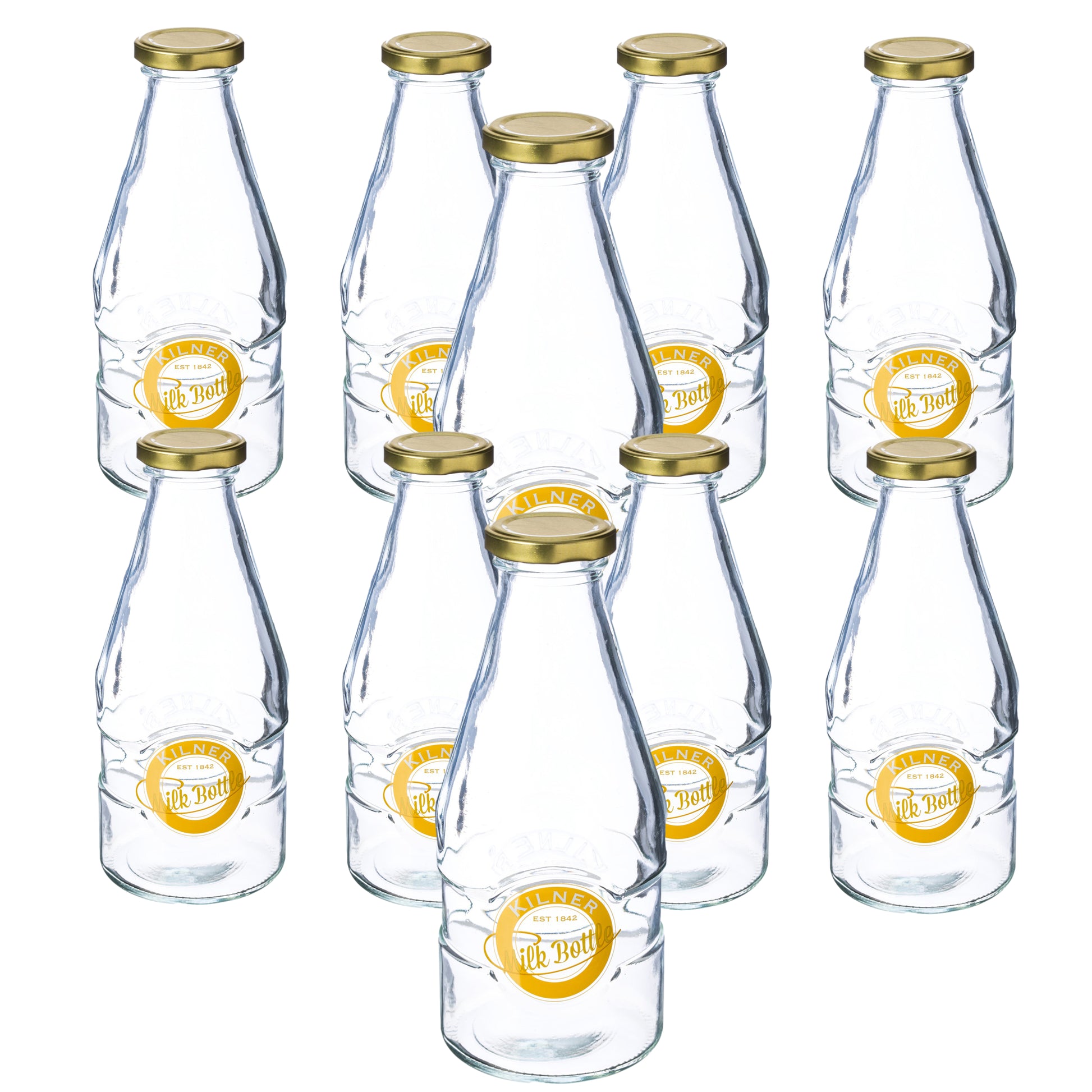 10Pcs Kilner 568ml Twist Top Glass Beverage Bottles