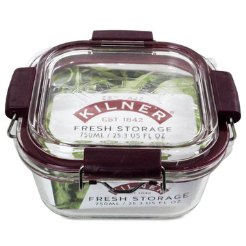 3Pcs Kilner 750ml Clip Top Glass Stackable Food Storage