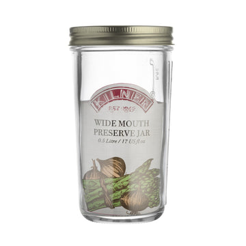 Kilner 500ml Wide Mouth Clear Glass Storage Jars