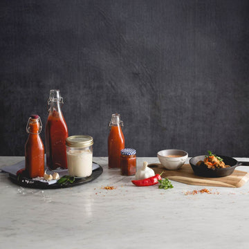 8Pcs Kilner 550ml Swing Top Glass Condiment Bottles