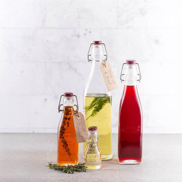 6Pcs Kilner 550ml Swing Top Glass Condiment Bottles
