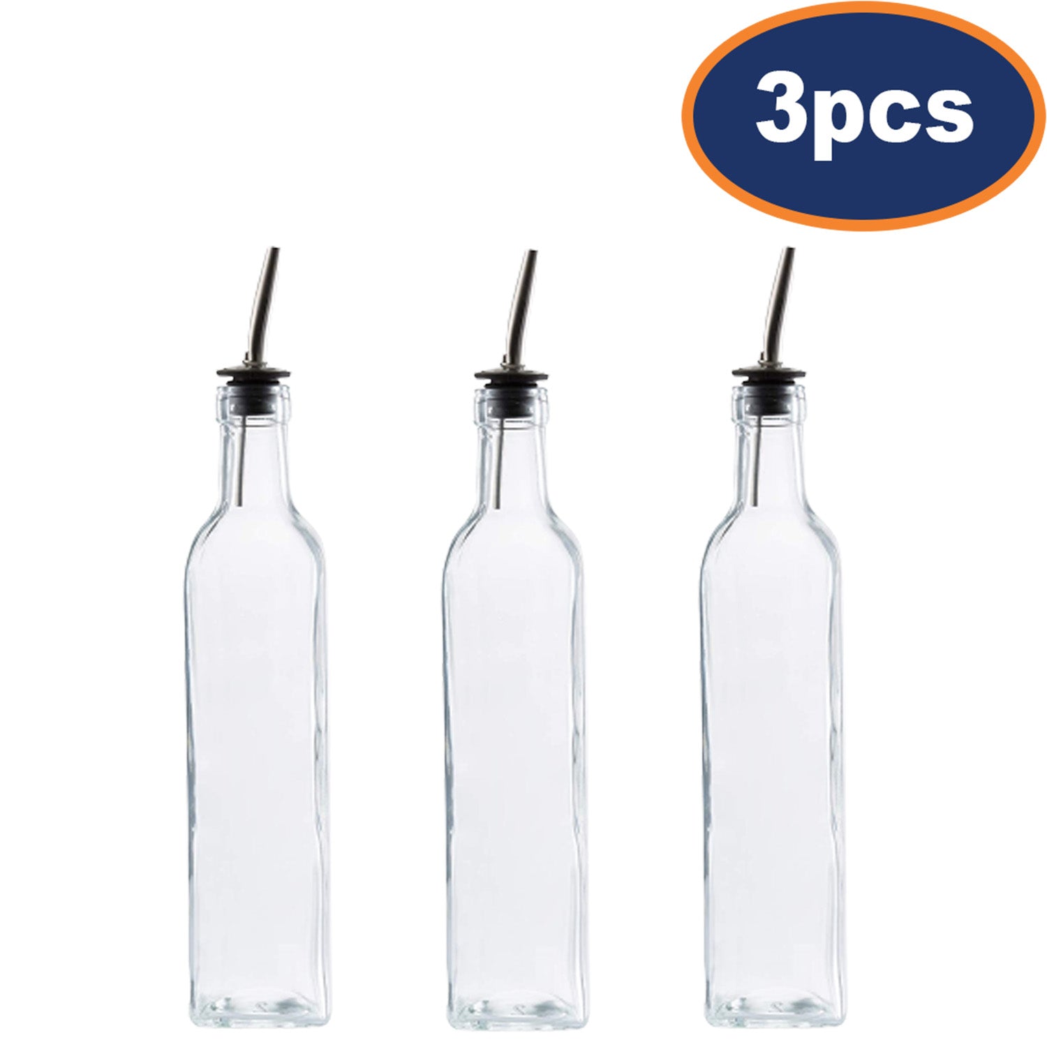 3Pcs 500ml Glass Oil Bottle