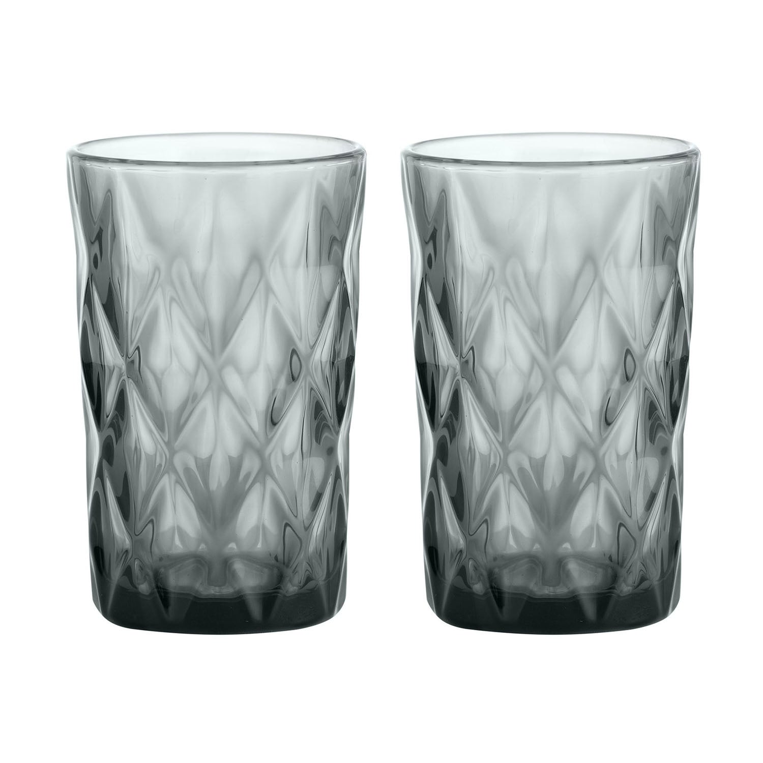 2Pcs Gemstone 340ml Smoke Grey Recycled Highball Glass