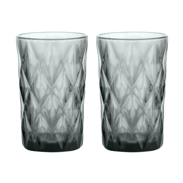 2Pcs Gemstone 340ml Smoke Grey Recycled Highball Glass