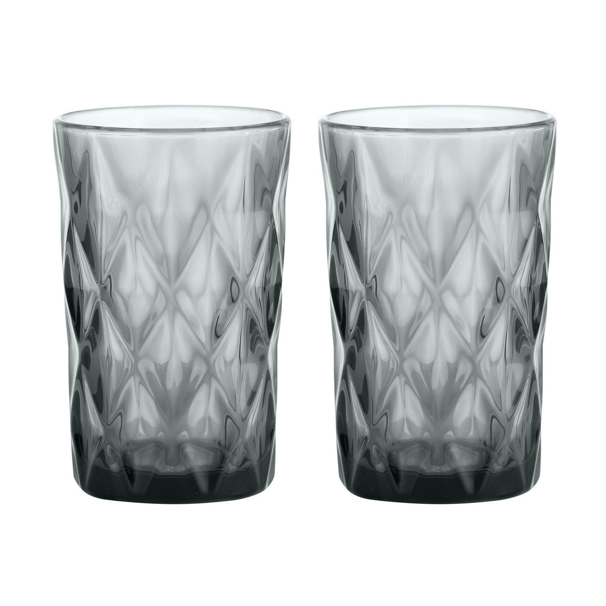 2Pcs Gemstone 340ml Smoke Grey Recycled Highball Glass