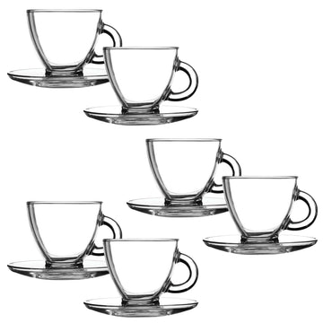 Set of 6 200ml Ravenhead Cappuccino Cups & Saucer