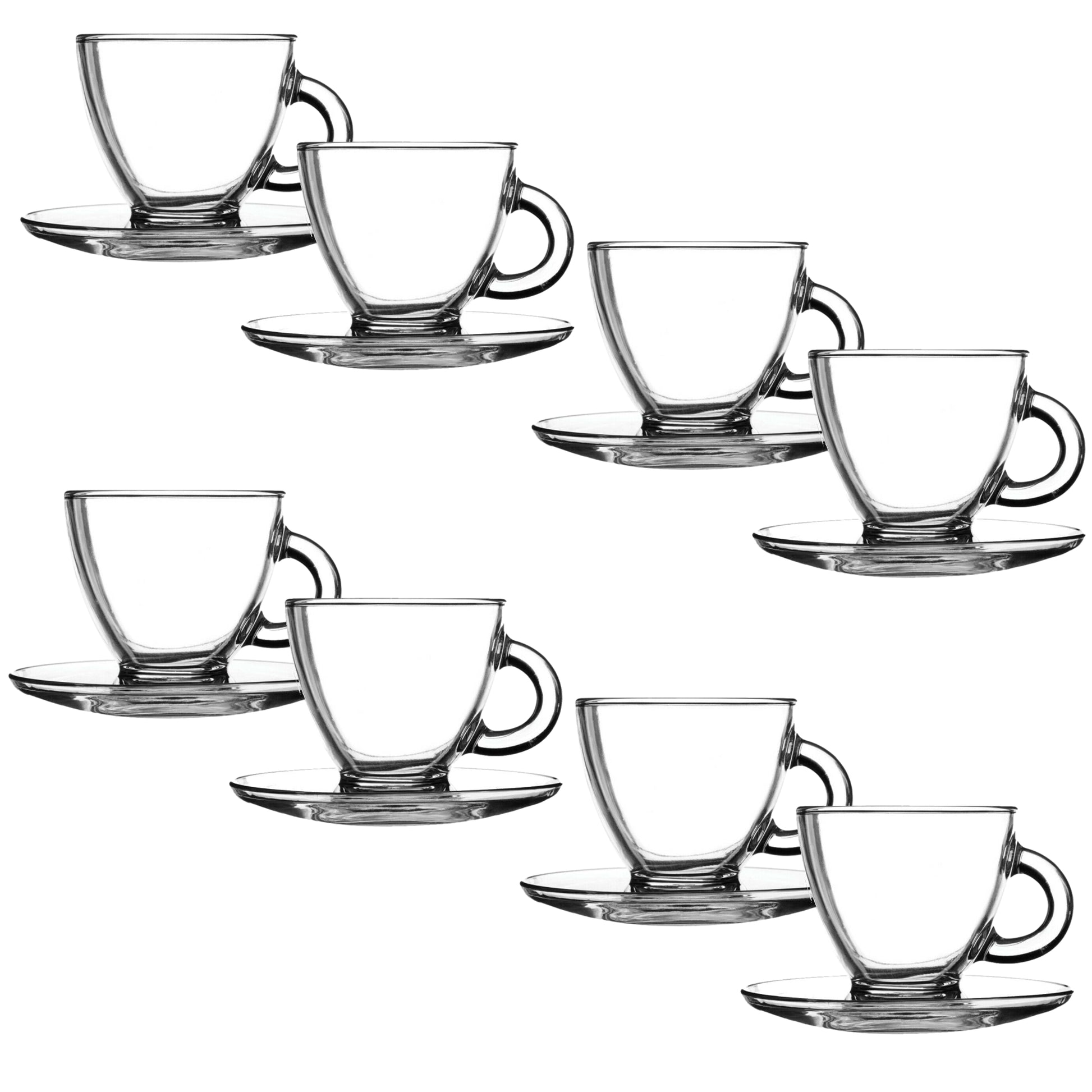 Set of 8 200ml Ravenhead Cappuccino Cups & Saucer