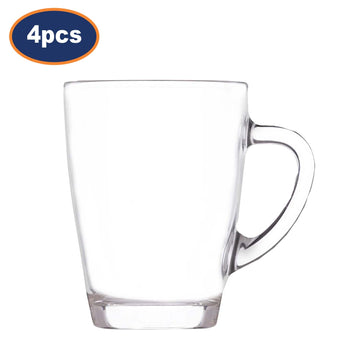 4Pcs Ravenhead 280ml Clear Glass Coffee Mug Set