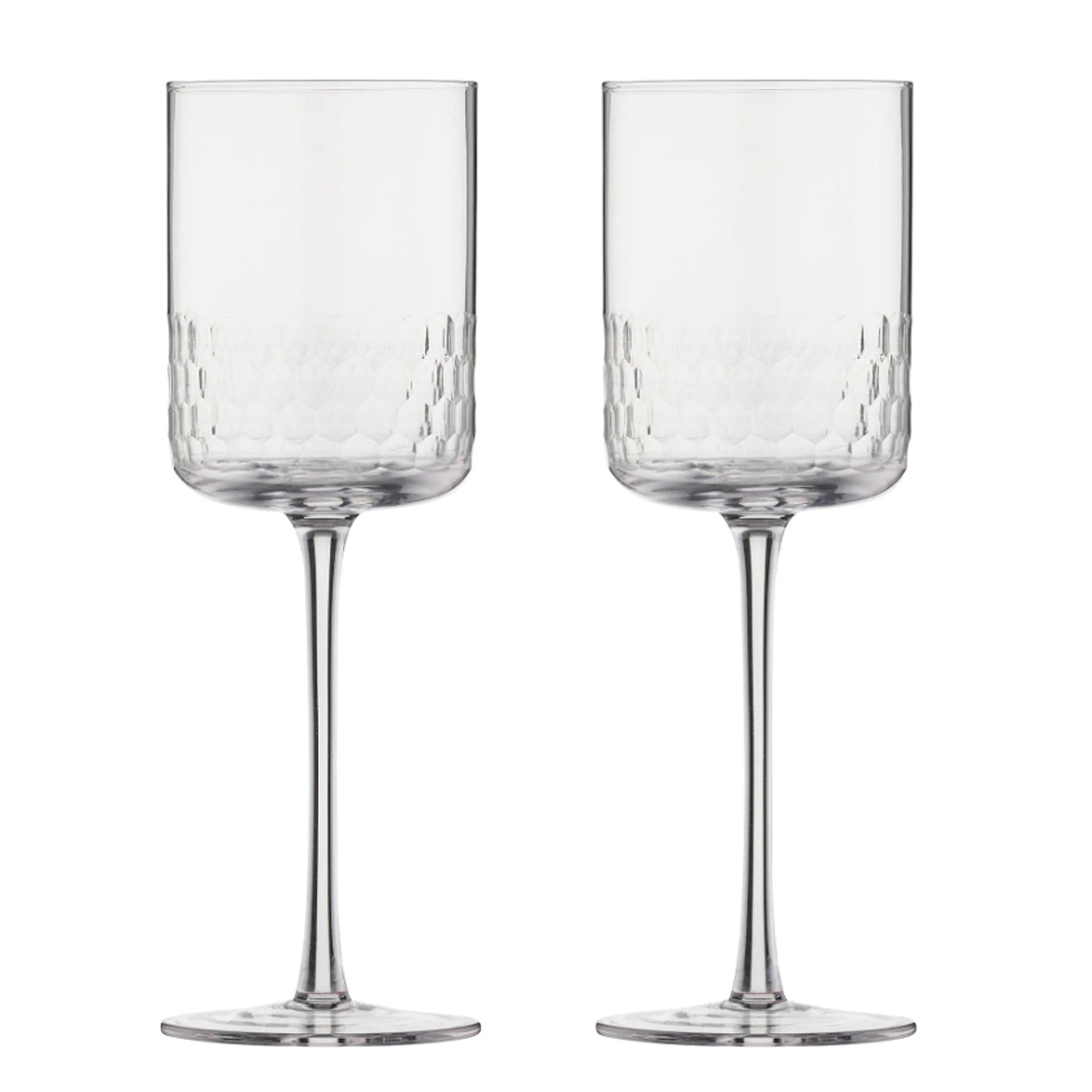 2Pcs 420ml Red White Pisa Goblet Wine Glasses