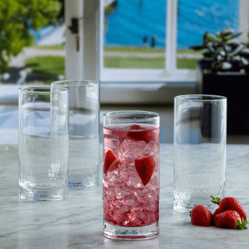 2Pcs 480ml Clear Highball Pisa Cocktail Glasses