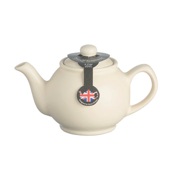 Price & Kensington 450ml Matte Cream Stoneware 2 Cup Teapot