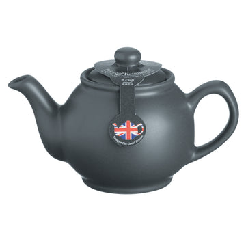 Price & Kensington 450ml Matte Black Stoneware 2 Cup Teapot