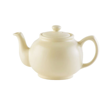 Price & Kensington 1.1L Matte Cream Stoneware 6 Cup Teapot