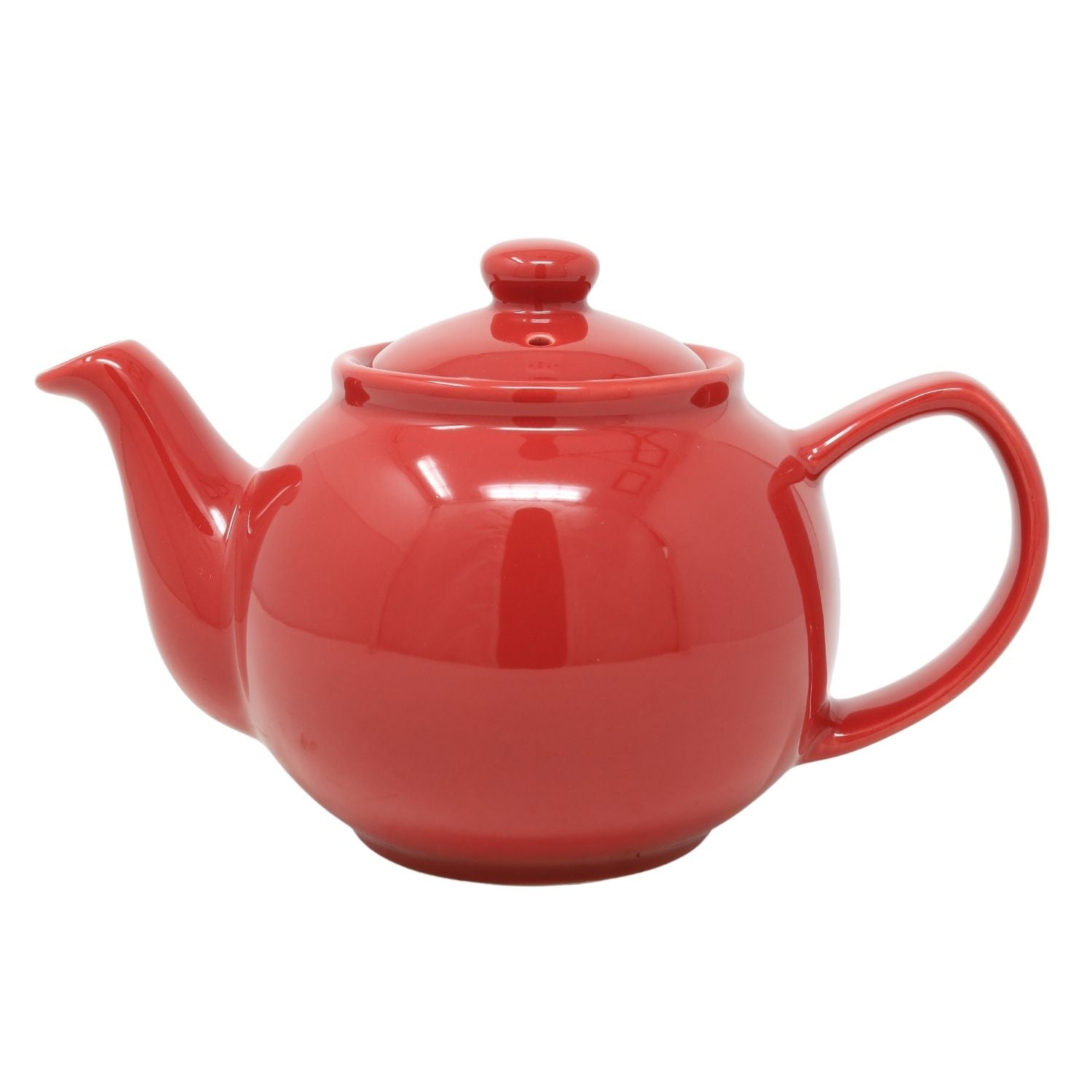 Brights Red Porcelain 2 Cup Teapot Pottery Kitchen Tea Pot