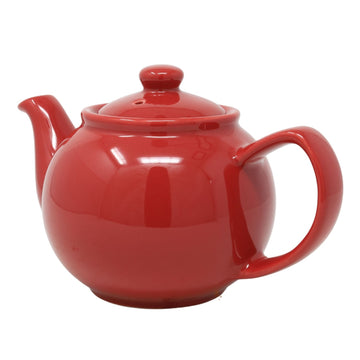 Brights Red Porcelain 2 Cup Teapot Pottery Kitchen Tea Pot