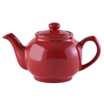 Brights Red Porcelain 2 Cup Teapot Pottery Kitchen Tea Pot