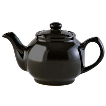 Large Gloss Black Porcelain Tea Coffee 6 Cup Teapot Serving