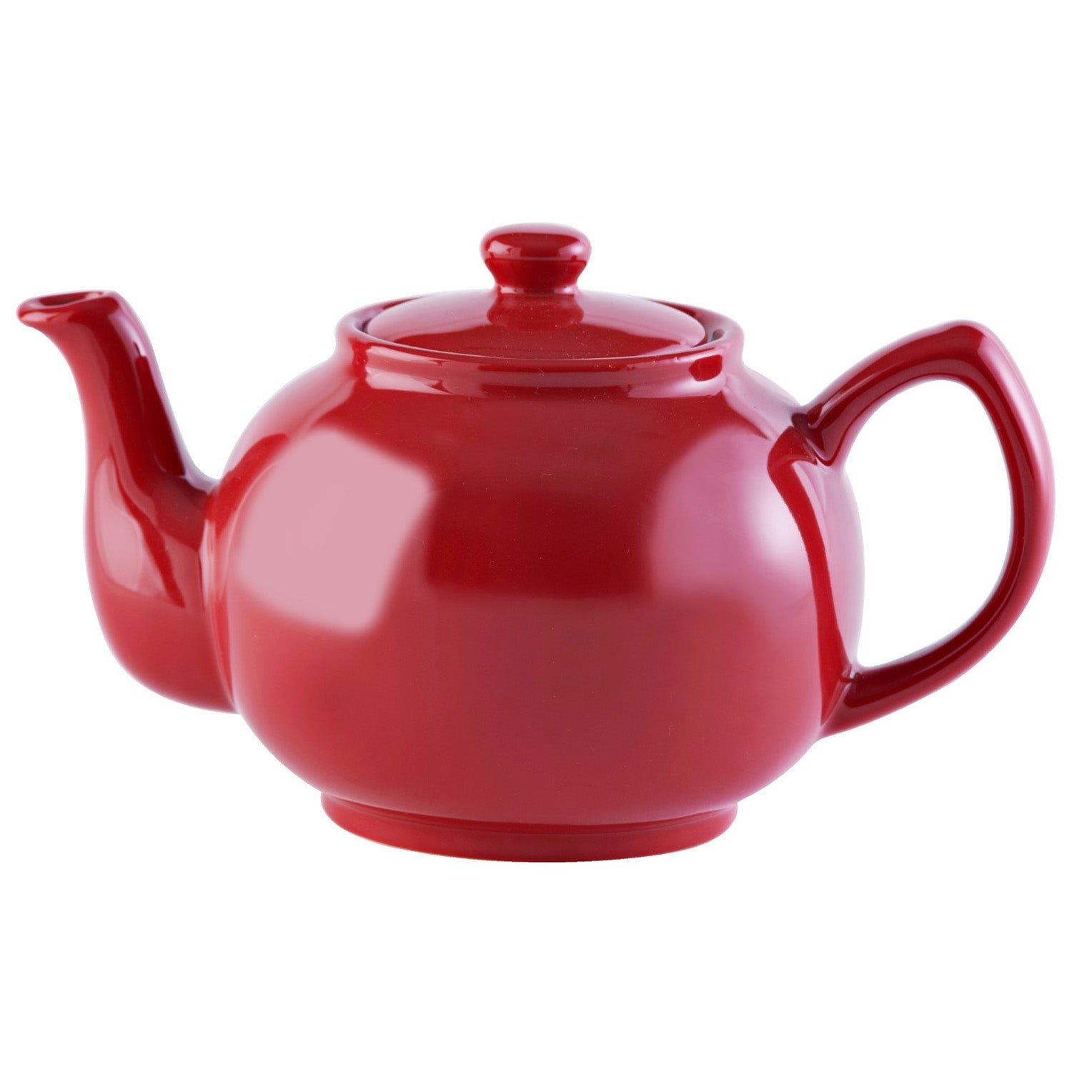 Large Brights Red Porcelain Tea Coffee 6 Cup Teapot Serving