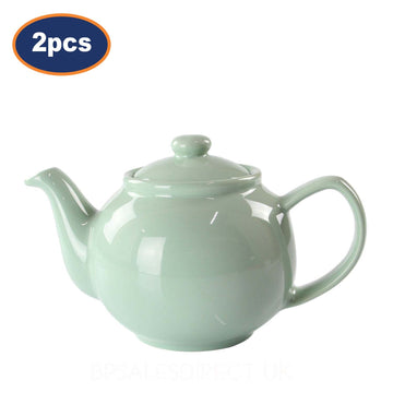 2Pcs Price & Kensington 450ml Mint High Gloss Ceramic 2 Cup Teapot
