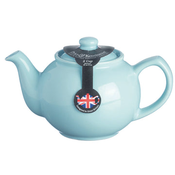 Price & Kensington 450ml Gloss Pastel Blue Stoneware 2 Cup Teapot